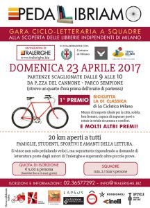 Pedalibriamo: gara cicloletteraria a squadre domenica 23 aprile a Milano